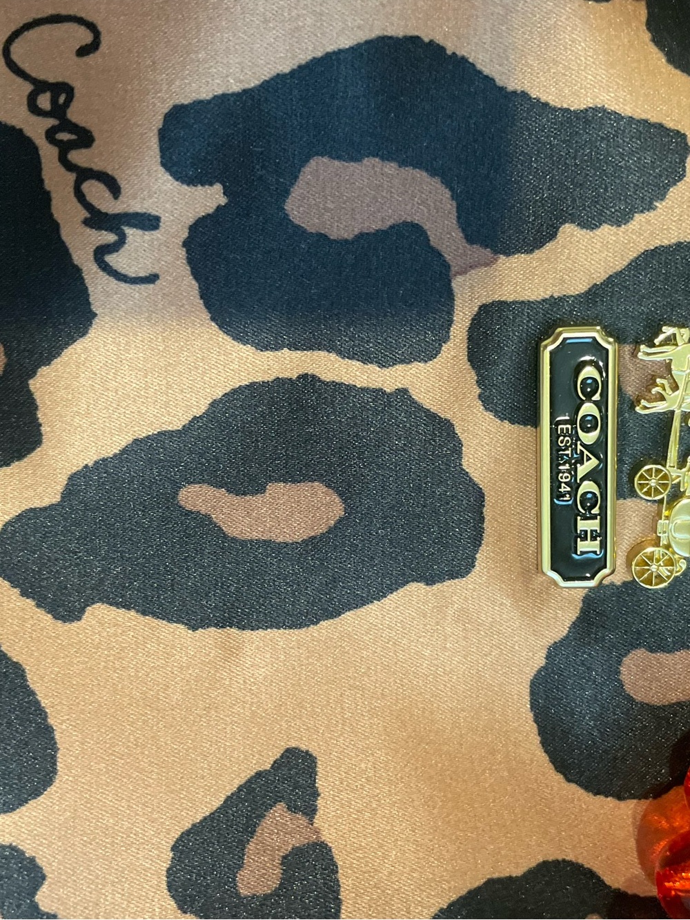 Coach Leopard-Print Hobo in Brown & Black with Gold Hardware - Picture 9 of 9